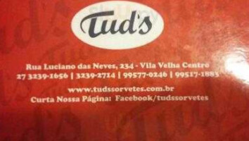 Tud's Sorveteria E Lanchonete menu