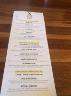 Tenth Ward Distilling Company menu