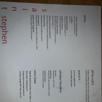 Saint Stephen menu