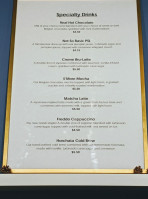 Elevate Coffee menu