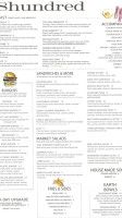 The 18hundred menu