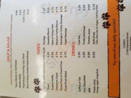 Tyger's menu