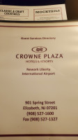 Crowne Plaza Newark Airport, An Ihg menu