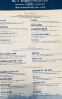 Jb's Boathouse Grill menu