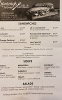 Sammy's Deli menu