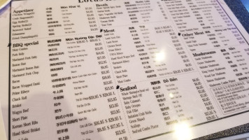 Lotus Hot Pot Grill menu