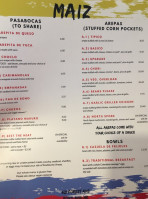 Maiz Colombian Street Food menu