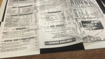 Bosco Pizza menu