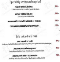 Ventura Pub Evropak menu