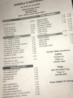 Darrell's menu