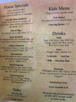 Monderosa And Grill menu