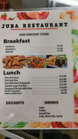 Juba And Grocery Store, Llc menu