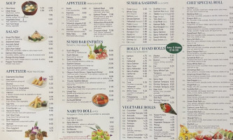 Yellowstone Sushi Inc menu