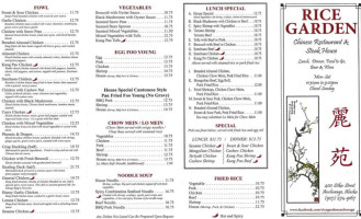 Rice Garden Anchorage menu