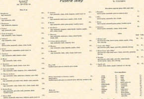 Pizzerie Sklep menu