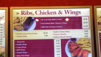 Burger's Wings Things menu