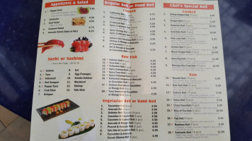 Wasabi Sushi menu