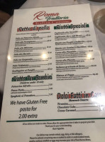 Roma Trattoria menu