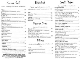 Woori Korean Fusion Grill menu