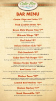 Northern Edge Navajo Casino menu