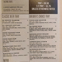 Deschutes Brewery Public House Portland menu