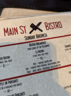 Main St Bistro menu