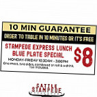 Cattle Stampede Steakhouse Fort Payne menu