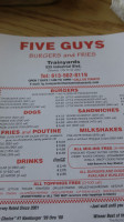 Five Guys menu