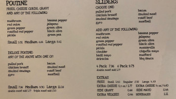 Frenchy's Poutinery menu