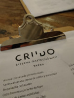 Crudo Taberna Gastronomica menu