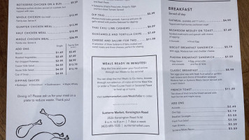 Sunterra Market Café Kensington Road menu