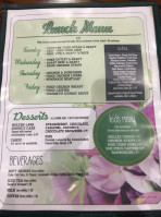 Sweetpea's Table menu