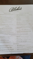 Blake's Bistro menu