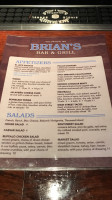 Brian's And Grill menu