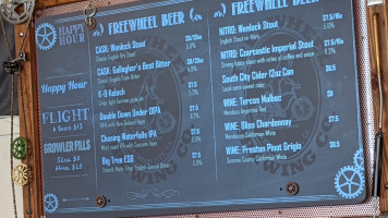 Freewheel Brewing Company menu