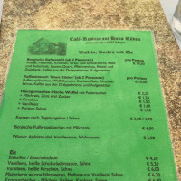 Haus Ruden menu