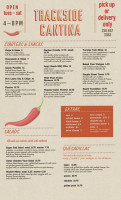 Trackside Cantina menu