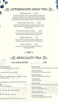 Campbells British Food Tearoom menu