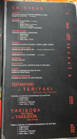 Sushi Shop menu