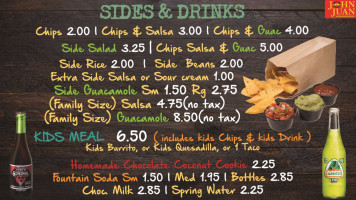 John Juan Burger & Burrito menu