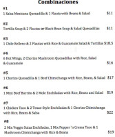 La Casita Gastown menu