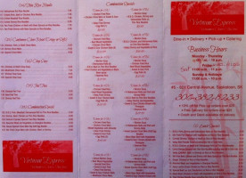 Vietnam Express menu