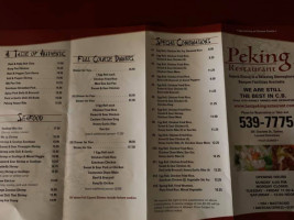 Peking Restaurant menu