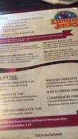 Lumberjack's menu