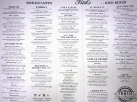 Red's Diner In Ramsay menu