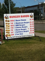 Burger Baron menu