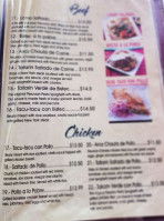 El Rico Pollo menu