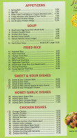 Jiwen Garden Chinese Restaurant menu