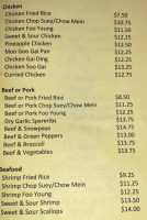 Golden Wok Take Out menu