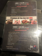 Bon Kbbq (jin Korean Kbbq) menu